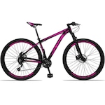 Bicicleta Aro 29 Drais Aluminum - Freio a Disco Hidráulico - Câmbio Shimano - 24 Marchas PRETO/ROSA