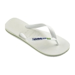 Chinelo Havaianas Brasil Logo - Adulto BRANCO