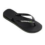 Chinelo Havaianas Brasil Logo - Adulto PRETO