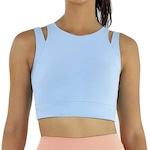 Top Fitness Alto Giro Dupla Face - Adulto AZUL