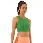 Top Fitness Alto Giro Dupla Face - Adulto Verde/Laranja