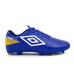 Chuteira Campo Umbro Adamant League - Adulto AZUL CLA/AMARELO