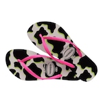 Chinelo Havaianas Slim Animals - Adulto BRANCO/ROSA