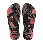 Chinelo Havaianas Slim Organic - Adulto Preto/Preto