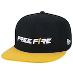 Boné Aba Reta New Era 9Fifty Original Fit Free Fire - Snapback - Adulto PRETO