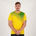 Camisa do Brasil Futfanatics Régia - Masculina AMARELO