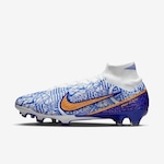 Chuteira de Campo Nike Zoom Mercurial Superfly 9 Elite CR7 - Adulto AZUL/BRANCO