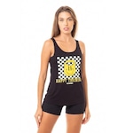 Camiseta Regata Kvra Happy - Feminina PRETO