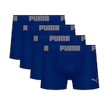 Kit Cuecas Boxer Puma Microfibra sem Costura - 4 Unidades - Adulto AZUL