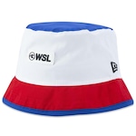 Chapéu Bucket New Era WSL Tricolor - Adulto BRANCO/VERMELHO