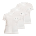 Camiseta Muvin Dry Basic Ss Fps50 - 3 Unidades - Feminina BRANCO