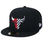 Boné Aba Reta New Era 59Fifty NBA Neto 78 Chicago Bulls - Fechado - Adulto PRETO