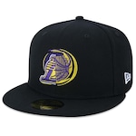 Boné Aba Reta New Era 59Fifty NBA Neto 78 Los Angeles Lakers - Fechado - Adulto PRETO