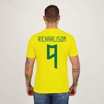 Camisa do Brasil Futfanatics 9 Richarlison - Masculina BRANCO