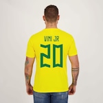 Camisa do Brasil Futfanatics 20 Vini Jr - Masculina AMARELO