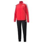 Agasalho Puma Baseball Tricot Suit - Feminino VERMELHO/BRANCO