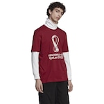 Camiseta adidas Copa do Mundo FIFA 2022 - Masculina VERMELHO/BRANCO