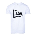 Camiseta New Era Basico Essentials Flag - Masculina BRANCO/PRETO