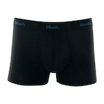 Cueca Boxer Mash Masculina Modal Elástico Confortável Preto/Preto