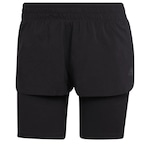 Shorts adidas 2 Em 1 Run Icons - Feminino PRETO