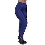 Calça Legging Fitness Orbis Cirrê 3D Recortes Cós Alto - Feminina AZUL ESC/AZUL