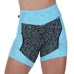 Shorts Fitness Orbis Recortes Degrade Cintura Alta - Feminino AZUL