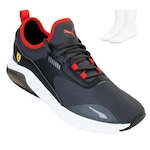 Tênis Puma Ferrari Electron E Pro + Par de Meias - Masculino PRETO/CINZA