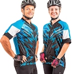 Camiseta de Ciclismo Poker Sidewind - Unissex AZUL/PRETO