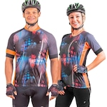 Camiseta de Ciclismo Poker Electric - Unissex PRETO/LARANJA