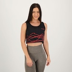 Blusa Cropped do Flamengo Futfanatics Night - Feminino PRETO