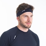 Faixa de Cabelo Snugg Wear Elástica Wear Headband Esportiva Proteção Uv50+ - Adulto PRETO