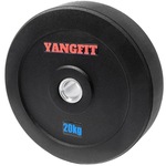 Anilha Olímpica Yangfit Bumper Borracha 20kg PRETO