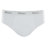 Cueca Slip Mash Masculina Algodão Elástico Básica Conforto BRANCO