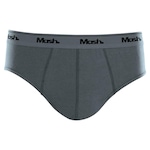 Cueca Slip Mash Masculina Algodão Elástico Básica Conforto CINZA ESC/CINZA