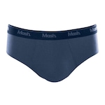 Cueca Slip Mash Masculina Algodão Elástico Básica Conforto AZUL/CINZA ESC