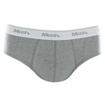 Cueca Slip Mash Masculina Algodão Elástico Básica Conforto CINZA/CINZA CLA