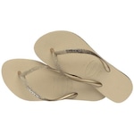 Chinelo Havaianas Slim Sparkle Me Areia - Feminino BEGE