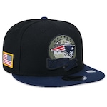 Boné Aba Reta New Era 9Fifty New England Patriots Salute To Service 2022 - Snapback - Adulto PRETO