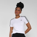 Camiseta adidas 3 Listras - Feminina BRANCO