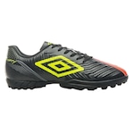 Chuteira Society Umbro Fifty IV - Adulto PRETO/LARANJA