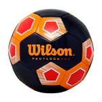 Bola de Futebol de Campo Wilson Pentagon Pro PRETO/VERMELHO