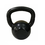 Kettlebell Emborrachado Fundiban - 8kg PRETO/BRANCO