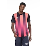 Camiseta Umbro Gridlines - Masculina PRETO/ROSA