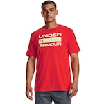 Camiseta Under Armour Team Issue Wordmark SS - Masculina VERMELHO