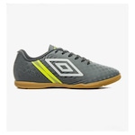 Chuteira Futsal Umbro Illusion - Cinza+Verde Limão CINZA