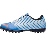 Chuteira Society Puma Tacto II TT - Adulto AZUL/LARANJA