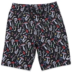 Bermuda Boardshorts New Era Estampado Nature - Masculina PRETO