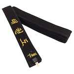 Faixa de Cabelo MKL Taekwondo - Bordada Coreano - Deluxe - 3m PRETO