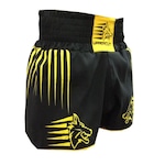 Calção Short Muay Thai / Kickboxing Claw Preto/Amarelo- Uppercut Nao Se Aplica