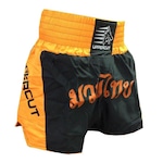 Calção Short Muay Thai Traditional Preto/Laranja Uppercut Nao Se Aplica